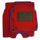 Luxury Red Car Mats with a Blue Trim and PVC Heelpad