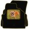 Black and Yellow Stripes for this Staffy Heelpad on a set of Land Rover Freelander MK2 Mats