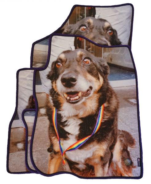 Have your favorite pet image full sized on your mats - Peugeot 2008